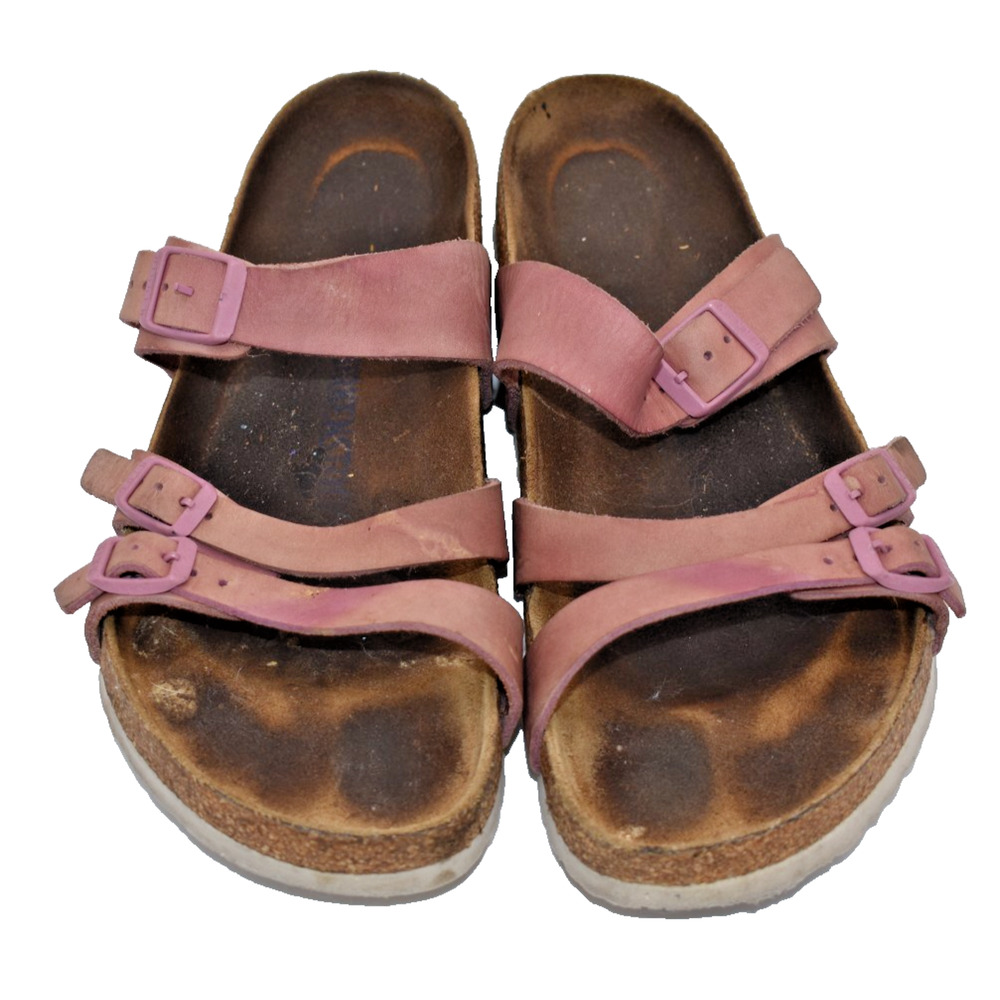 BIRKENSTOCK Franca Orchid Sandals -- Pink w/ 3 Buckles -- Womens Sz 10 (41) Wide - Picture 2 of 7